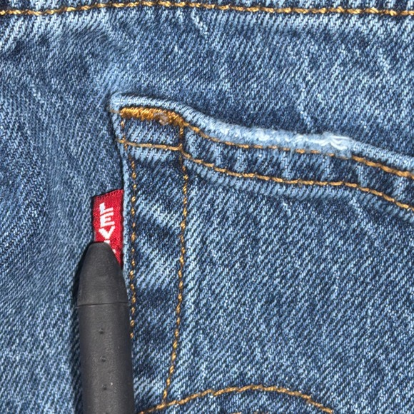 Levi's Wedgie Straight Jeans Women 28 Blue High Rise Button Fly Denim Boho Mom - Picture 5 of 10